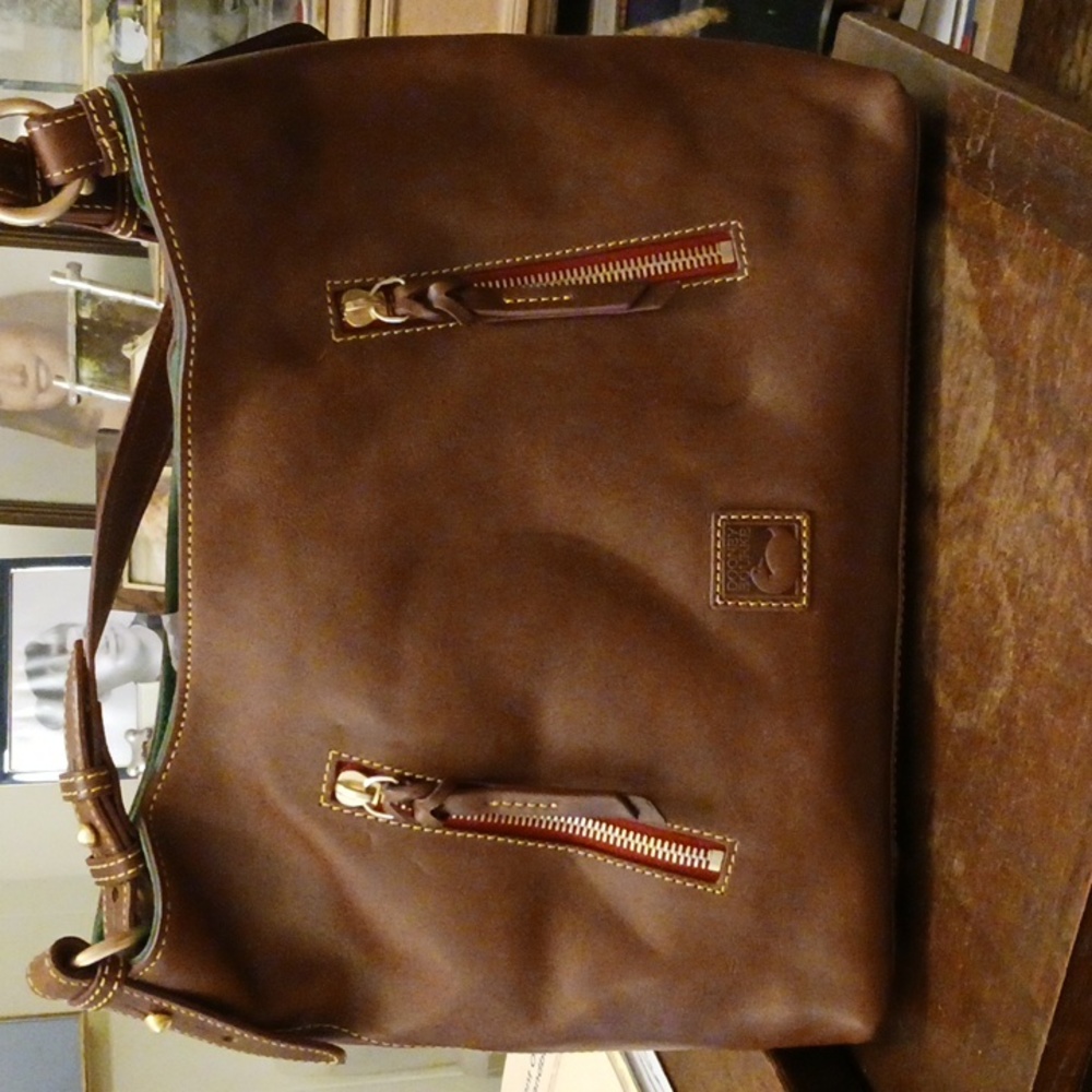 Dooney and Bourke florentine Cooper hobo in chestnut